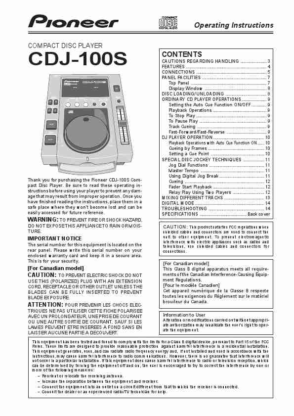 Pioneer CD Player CDJ-100S-page_pdf